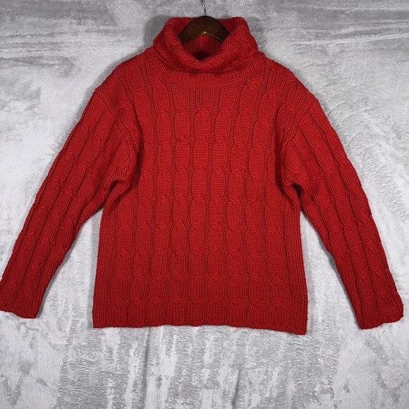 WilliSmith Sweaters - Willi Smith Ribbed Chunky Knit Turtleneck Sweater Pullover Wool Italy Classic
